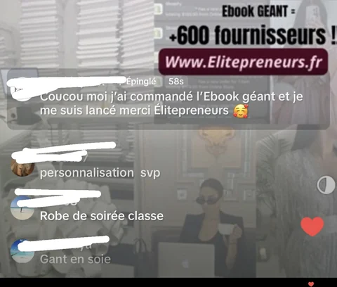 Capture du retour client : j’ai commandé l’Ebook géant et je me suis lancé